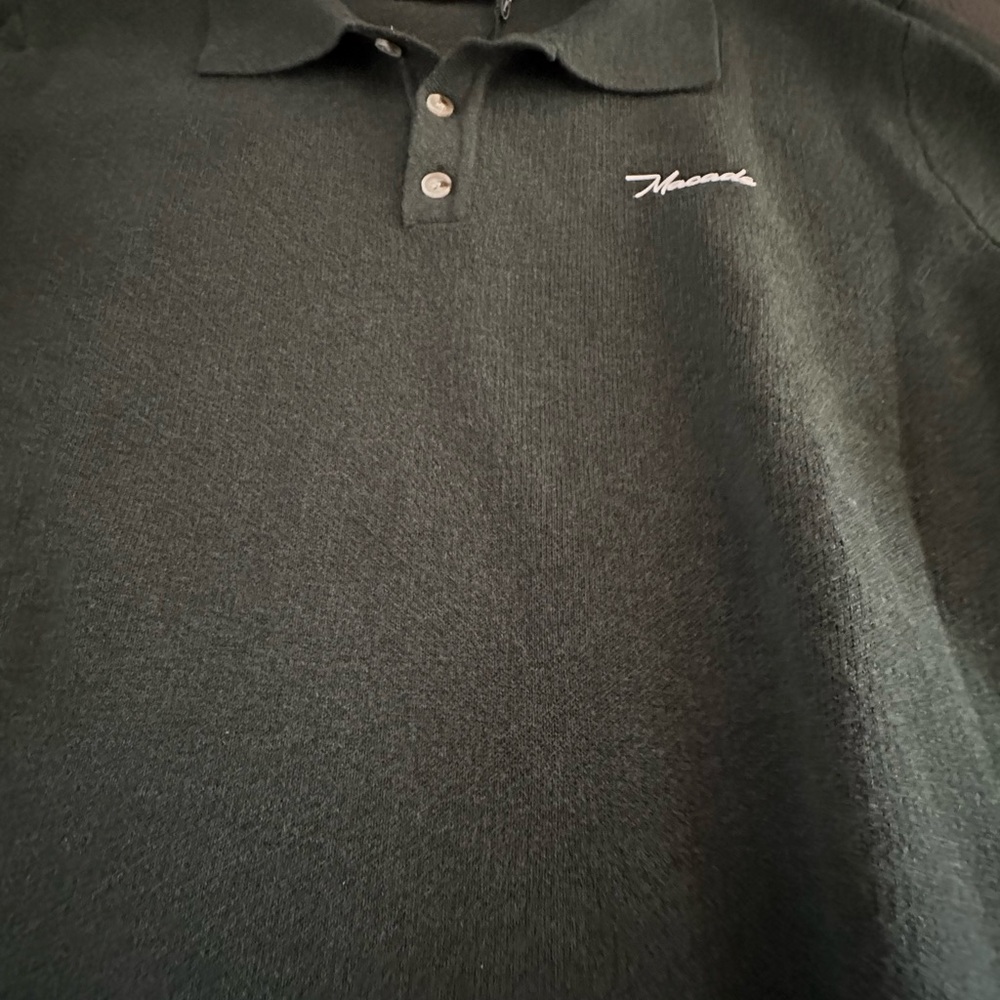 Classic Black Polo Shirt with Embroidered Logo